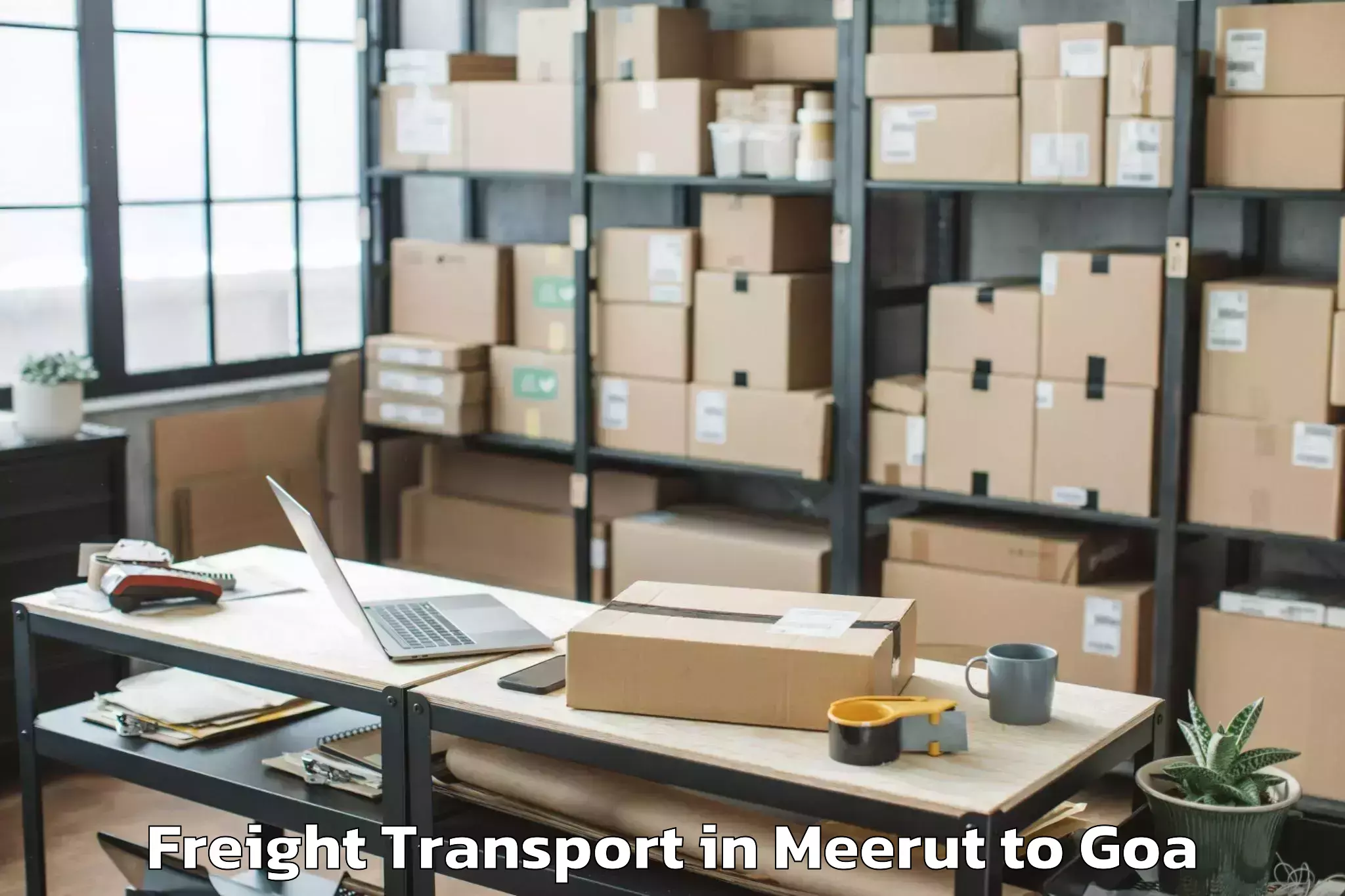 Book Your Meerut to Sancoale Freight Transport Today